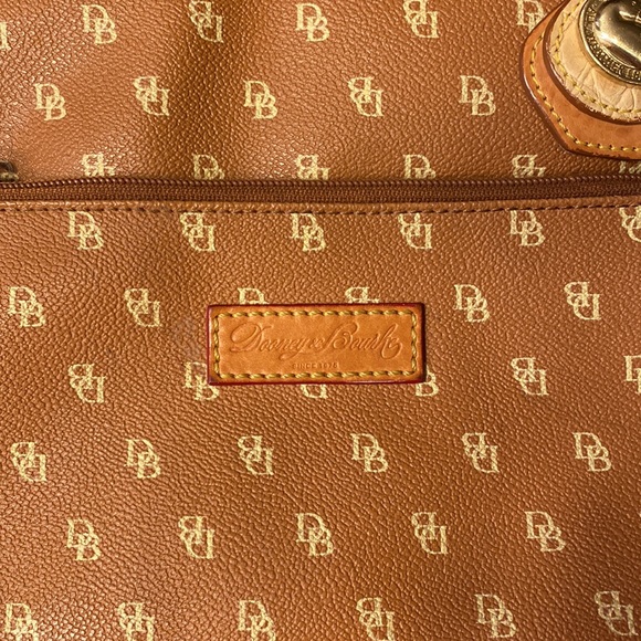 Dooney & Bourke Signature Monogram Crossbody Leather Bag - Picture 2 of 14